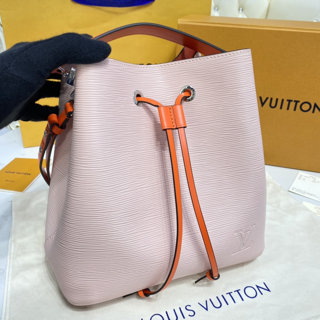 Louis Vuitton NEONOE MM Bucket Bag Epi Leather M54370 Rose Ballerine